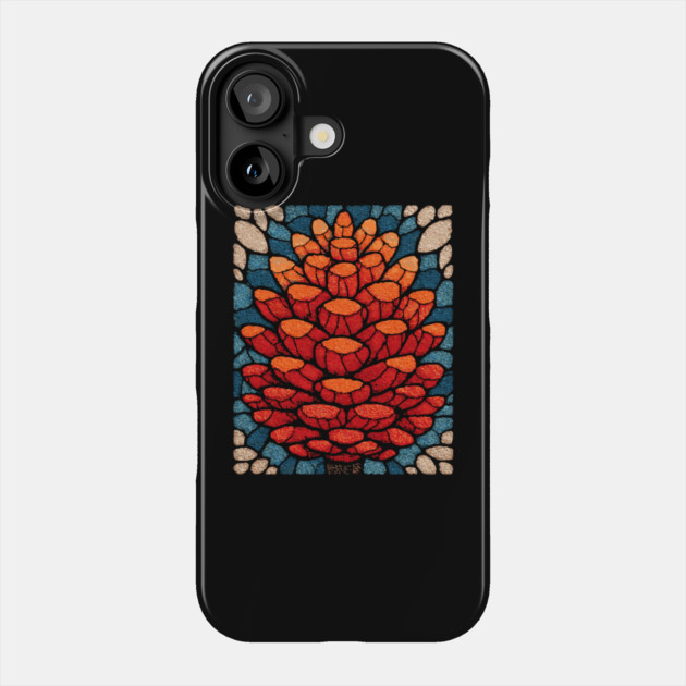 Sacred Pinecone | A Stained Glass Botanical Phone Case by TuncGK