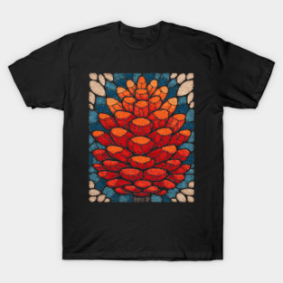 Sacred Pinecone | A Stained Glass Botanical T-Shirt