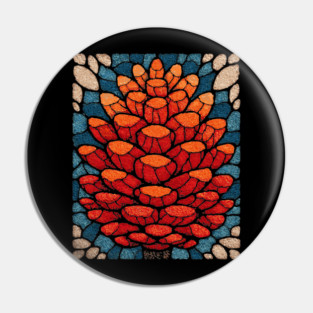 Sacred Pinecone | A Stained Glass Botanical Pin