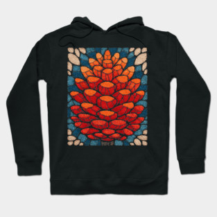 Sacred Pinecone | A Stained Glass Botanical Hoodie