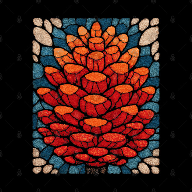 Sacred Pinecone | A Stained Glass Botanical by TuncGK