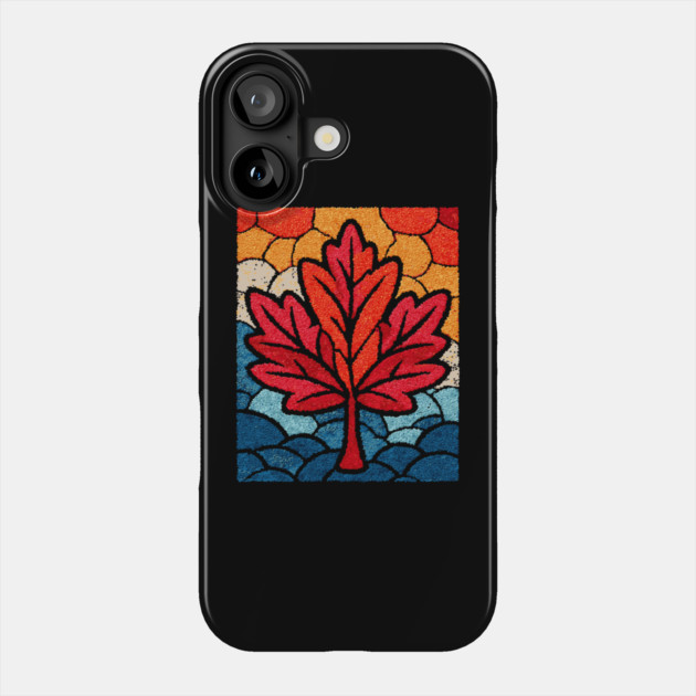 Stained Glass Maple Leaf | Autumnal Window Art Phone Case by TuncGK