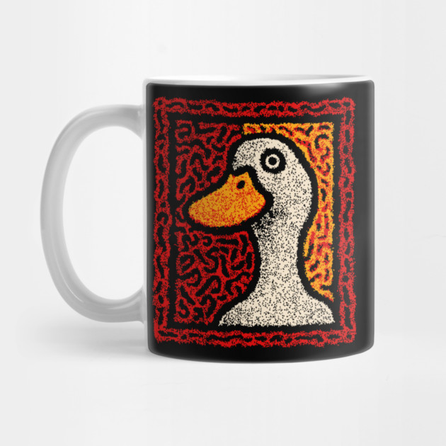 Outsider Art Duck | A Quirky Tapestry Portrait by TuncGK
