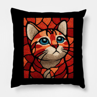 The Familiar | A Byzantine Icon Style Cat Pillow