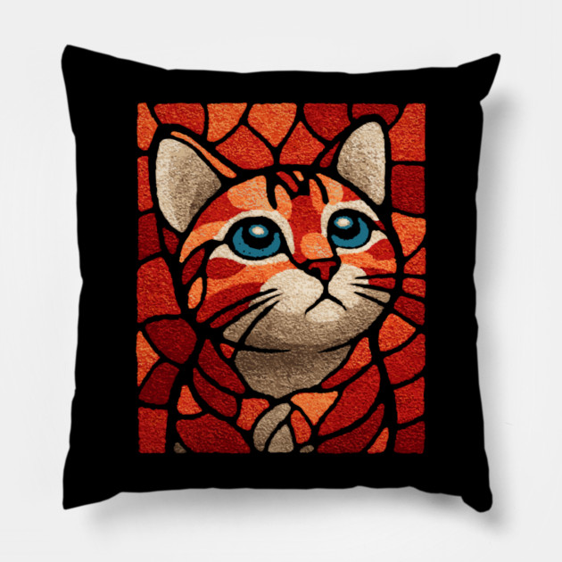 The Familiar | A Byzantine Icon Style Cat Pillow by TuncGK