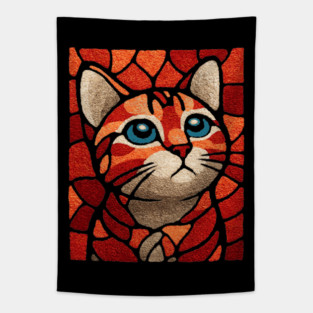 The Familiar | A Byzantine Icon Style Cat Tapestry