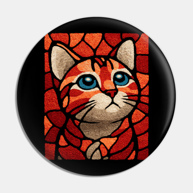 The Familiar | A Byzantine Icon Style Cat Pin by TuncGK