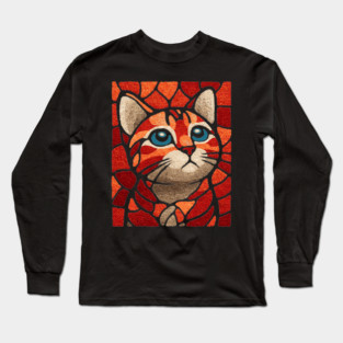 The Familiar | A Byzantine Icon Style Cat Long Sleeve T-Shirt