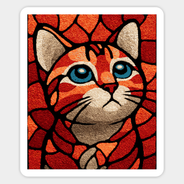 The Familiar | A Byzantine Icon Style Cat Magnet by TuncGK