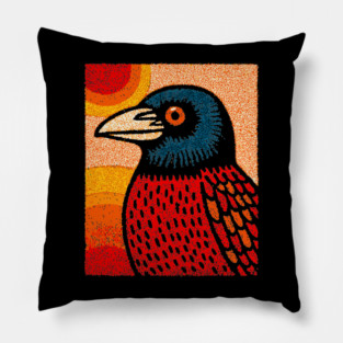 The Messenger | A Gothic Folk Art Graphic Pillow
