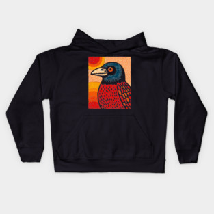 The Messenger | A Gothic Folk Art Graphic Kids Hoodie