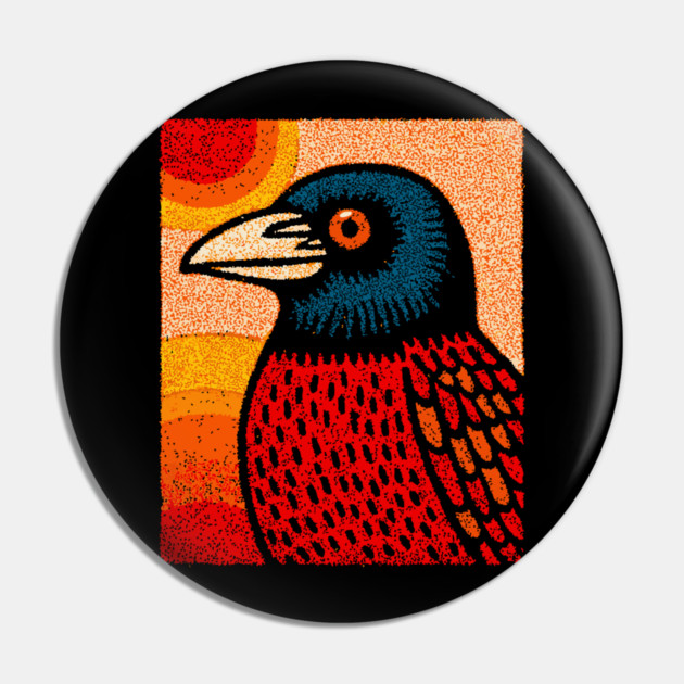 The Messenger | A Gothic Folk Art Graphic Pin by TuncGK