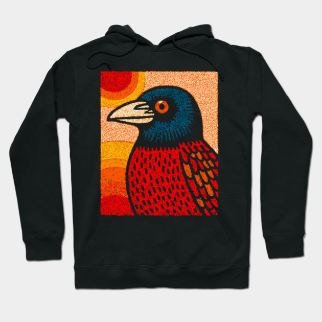 The Messenger | A Gothic Folk Art Graphic Hoodie by TuncGK