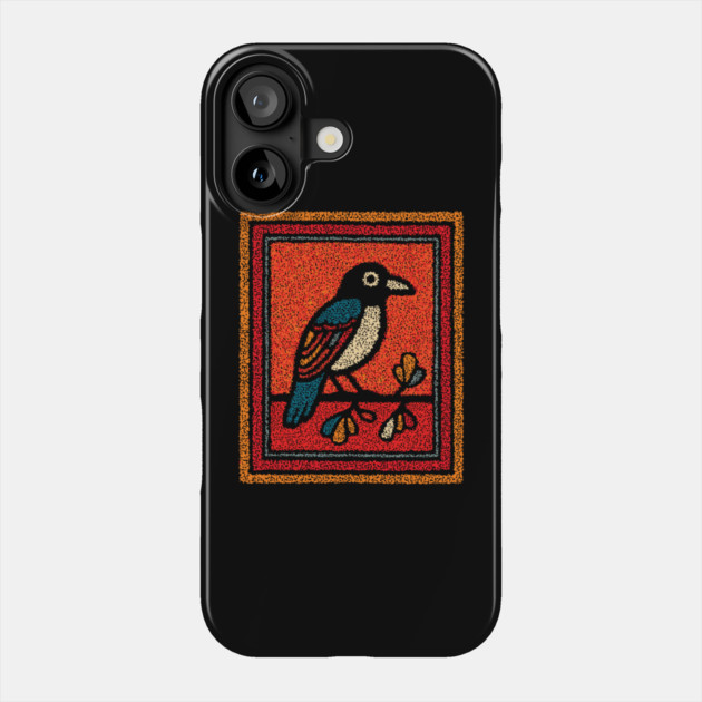 Blue Jay Folk Art | Tribal Messenger of Nature Phone Case by TuncGK