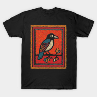 Blue Jay Folk Art | Tribal Messenger of Nature T-Shirt