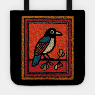 Blue Jay Folk Art | Tribal Messenger of Nature Tote