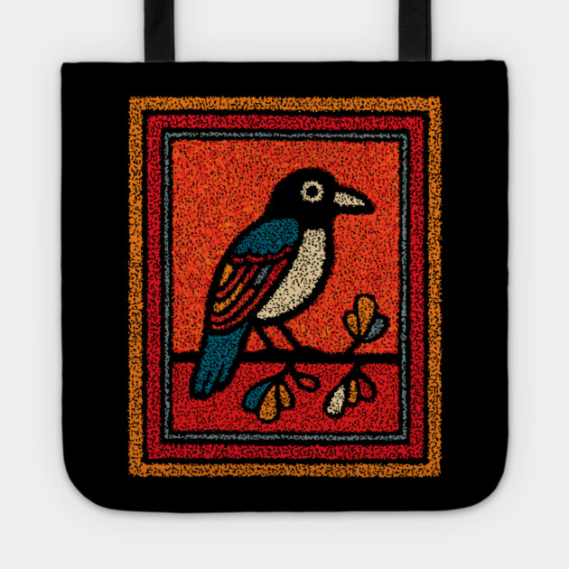Blue Jay Folk Art | Tribal Messenger of Nature Tote by TuncGK