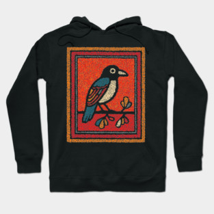 Blue Jay Folk Art | Tribal Messenger of Nature Hoodie