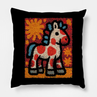 The Pony | A Vintage Toy Illustration Pillow