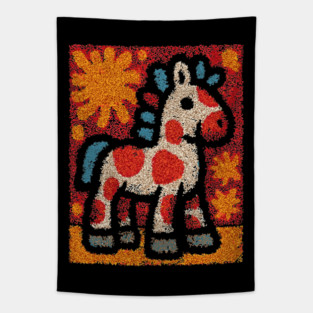 The Pony | A Vintage Toy Illustration Tapestry