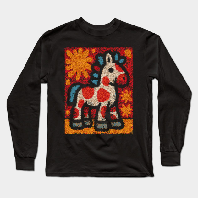 The Pony | A Vintage Toy Illustration Long Sleeve T-Shirt by TuncGK