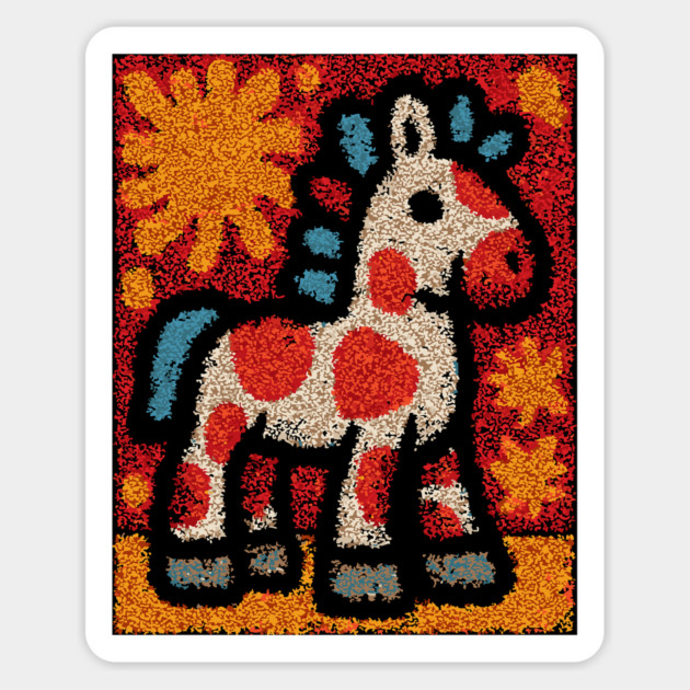 The Pony | A Vintage Toy Illustration Magnet by TuncGK