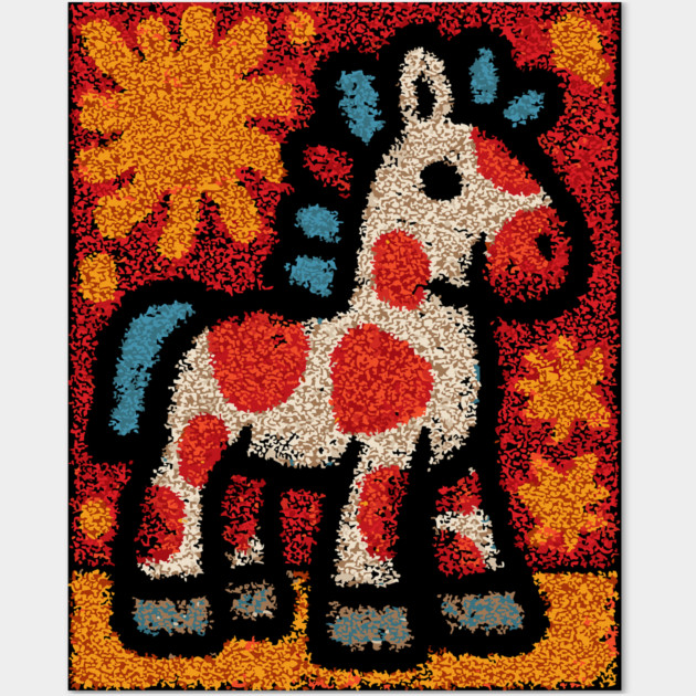 The Pony | A Vintage Toy Illustration Wall Art by TuncGK