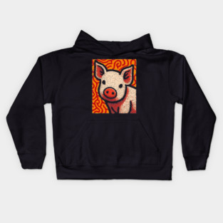 The Swine | An Abstract Expressionist Graphic Kids Hoodie