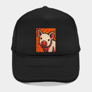 The Swine | An Abstract Expressionist Graphic Hat