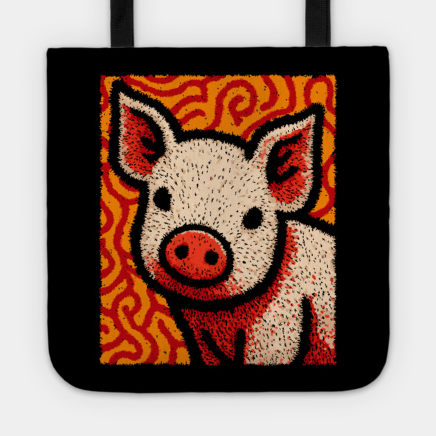The Swine | An Abstract Expressionist Graphic Tote by TuncGK