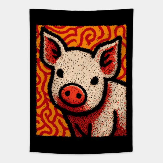 The Swine | An Abstract Expressionist Graphic Tapestry by TuncGK