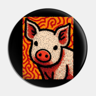The Swine | An Abstract Expressionist Graphic Pin