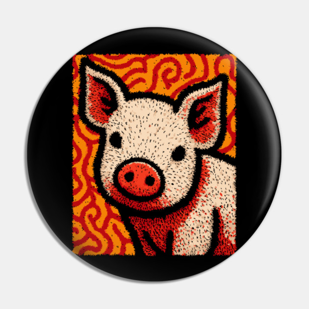 The Swine | An Abstract Expressionist Graphic Pin by TuncGK