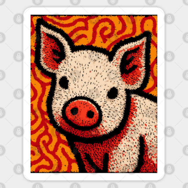 The Swine | An Abstract Expressionist Graphic Sticker by TuncGK