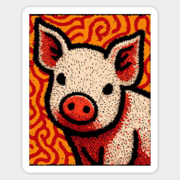 The Swine | An Abstract Expressionist Graphic Magnet by TuncGK