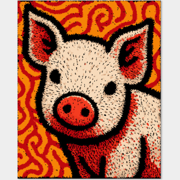 The Swine | An Abstract Expressionist Graphic Wall Art by TuncGK