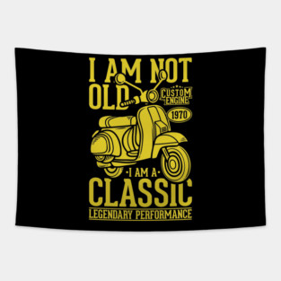 Classic Vespa Scooter - Legendary Performance Tapestry