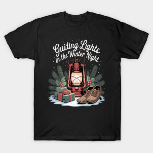 Guiding Lights In The Winter Night Cozy Holiday Vibes T-Shirt