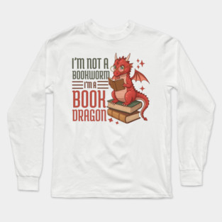 I'm Not a Bookworm I'm a Book Dragon Vintage Long Sleeve T-Shirt