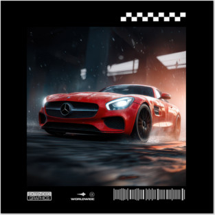 Mercedes-benz amg GT car Posters and Art