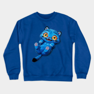 Kpop Demon hunters Derpy tiger playing Crewneck Sweatshirt