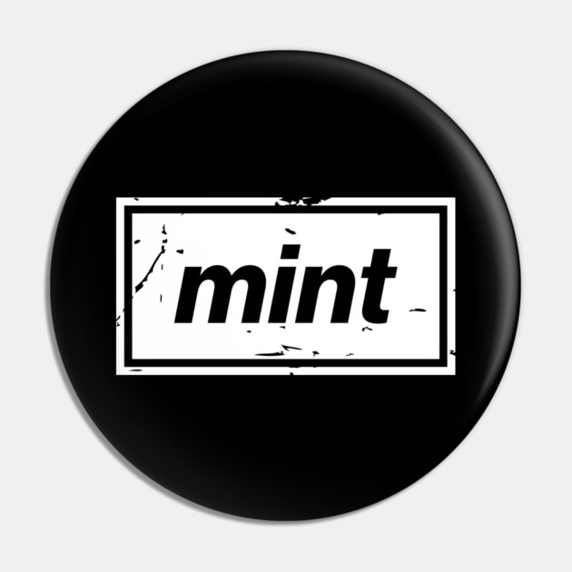 Mint – White Manchester Manc Slang Oasis Style Britpop Pin by Butter Creative