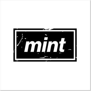 Mint – Black Manchester Manc Slang Oasis Style Britpop Posters and Art