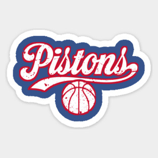 Pistons Retro Sticker