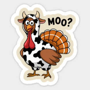 Turkey-Moo Sticker
