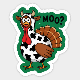 Turkey-Moo Sticker