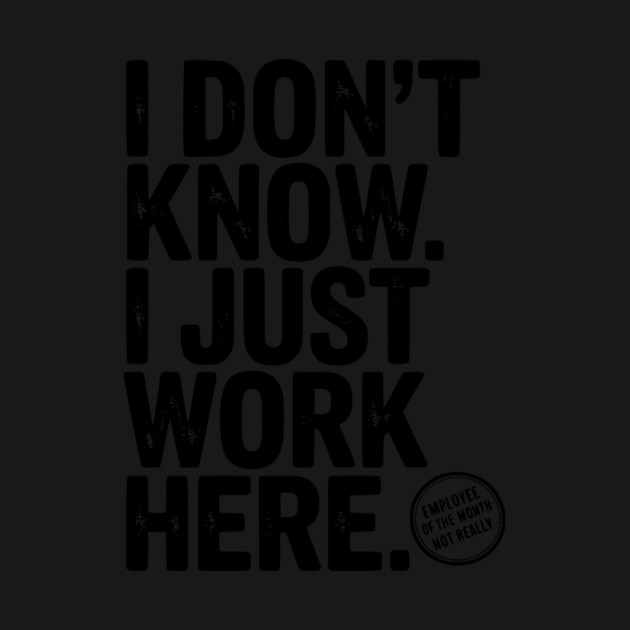 I Don’t Know I Just Work Here by Frank Ring