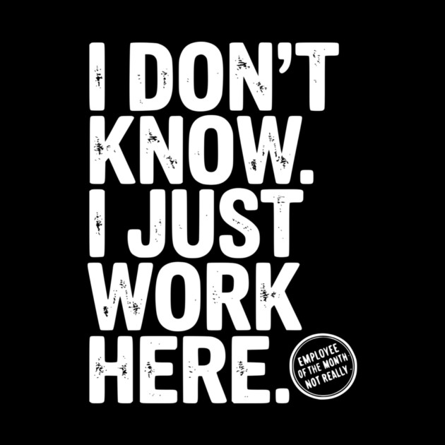 I Don’t Know I Just Work Here by Frank Ring