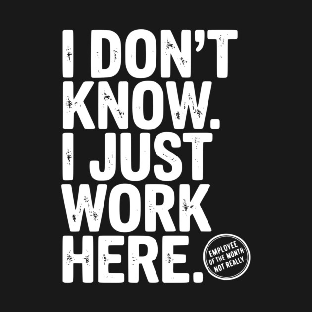 I Don’t Know I Just Work Here by Frank Ring