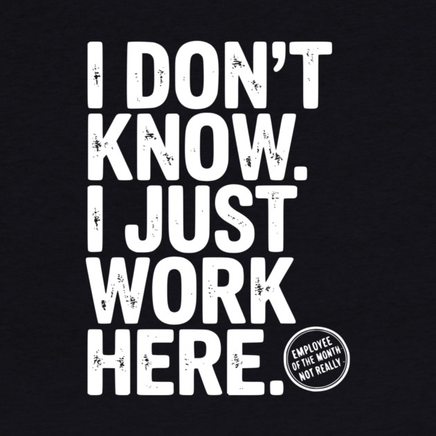 I Don’t Know I Just Work Here by Frank Ring